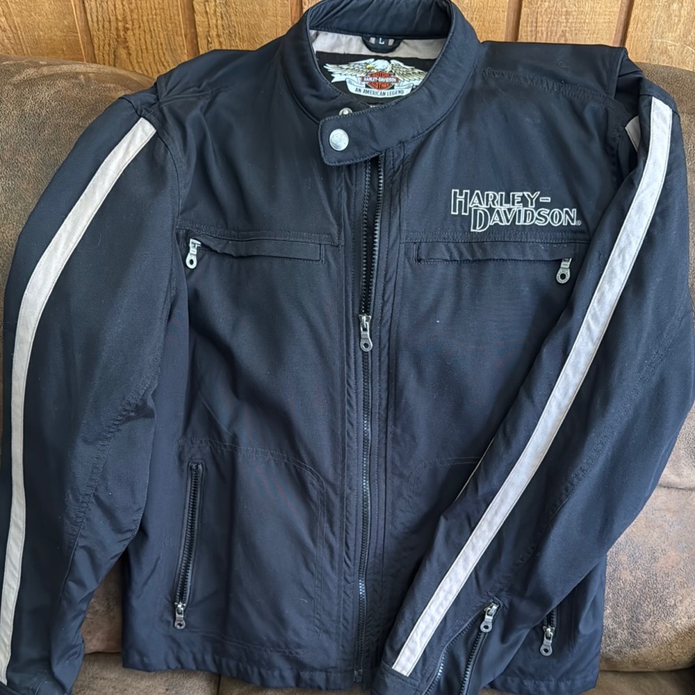 Harley-Davidson Black Performance Jacket with Racing Stripes
